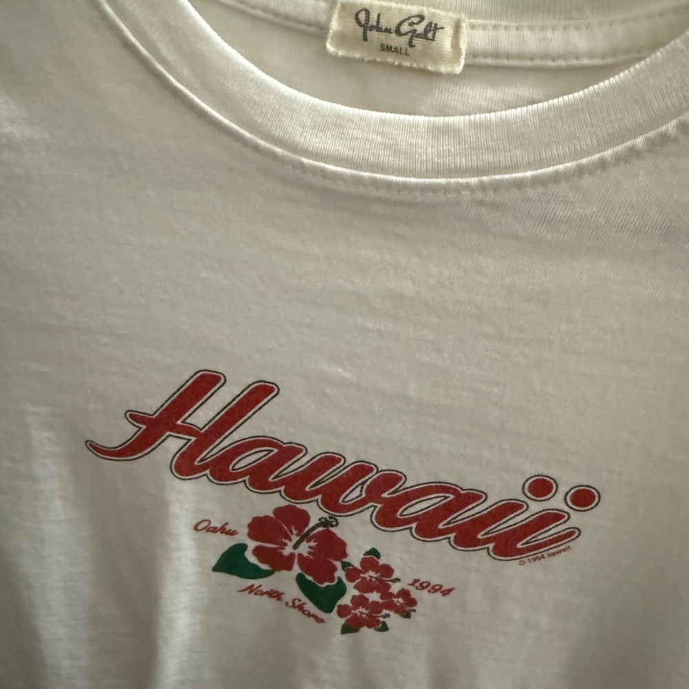 Brandy Melville White Tee with Red Print